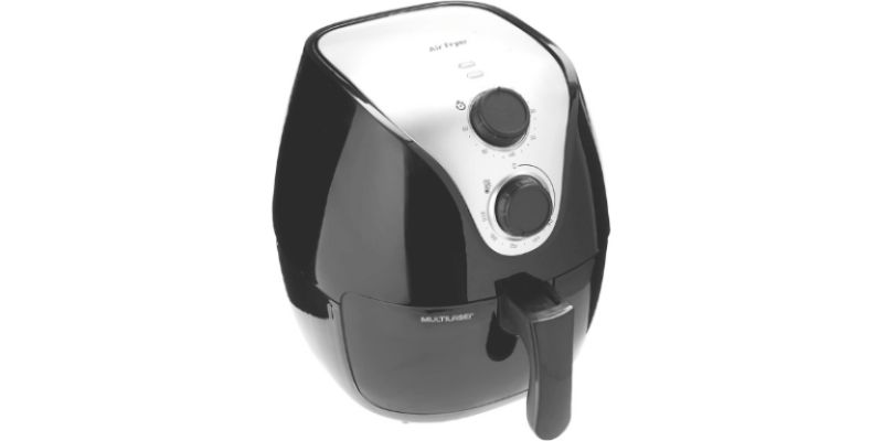 Fritadeira Elétrica Air Fry Gourmet 220V com 1500W Capacidade de 4 Litros Preta Multilaser - CE022