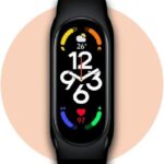 mi band 7 com a pulseira preta